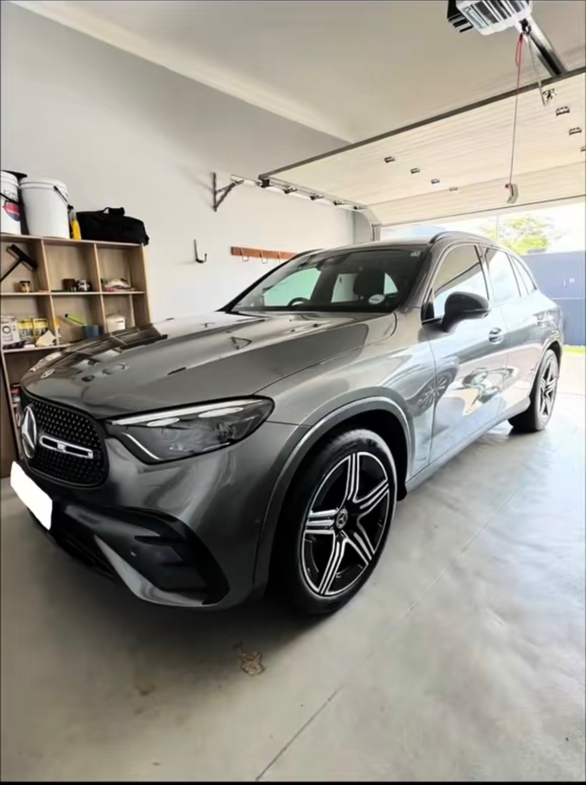 Grey Mercedes-Benz GLC detailed and coated in a Johannesburg garage