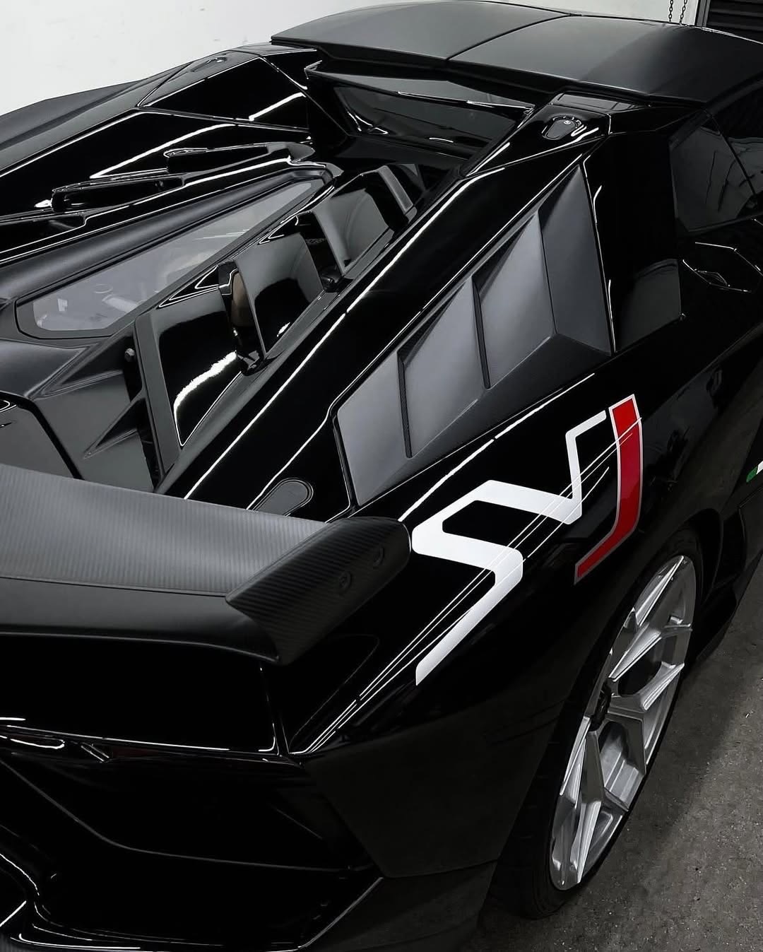 Lamborghini Aventador SVJ being detailed at D2 Customs, protecting exotic paintwork from the harsh Gauteng sun
